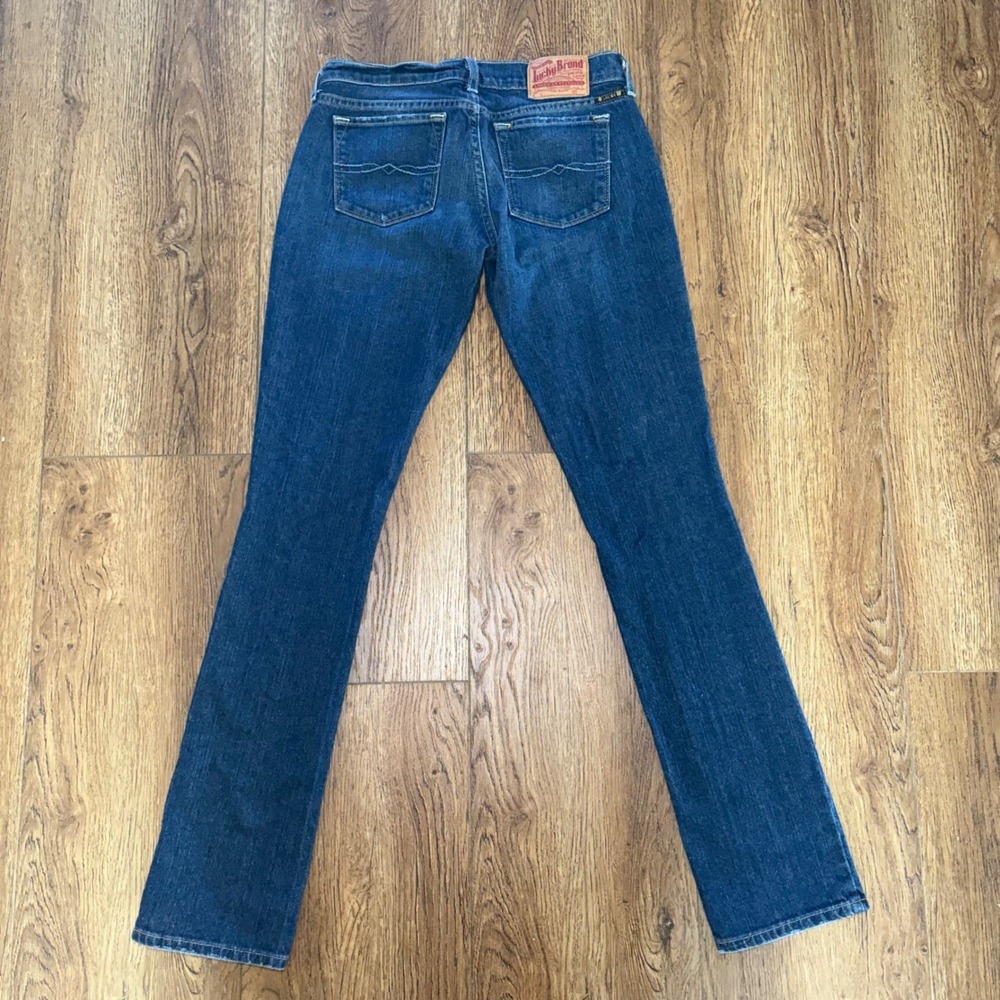 Y2K Lucky Brand Zoe Straight Jeans Womens 0/25 Dungarees Hipster Low Rise Denim